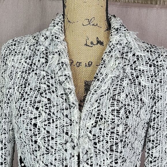 ANNE KLEIN NEW YORK Open Weave Crochet Silk Jacket  Size‎ 4 - Picture 2 of 11